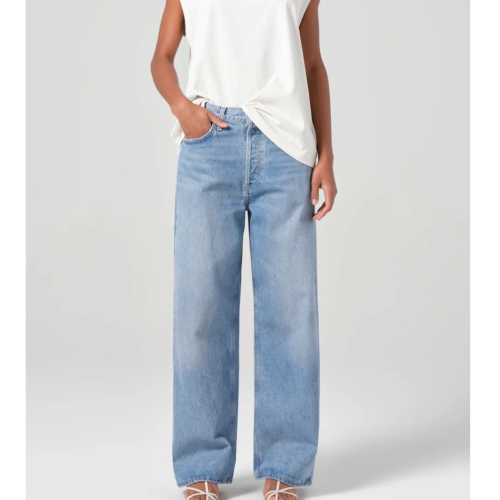 Agolde Wide Low Slung Jeans Medium Wash Libertine